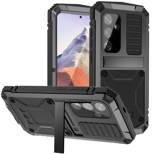 Coque Samsung S25 antichoc intégrale en aluminium noir