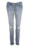  Buena Vista Damen Jeans Malibu Stretch Denim Light Blue - S