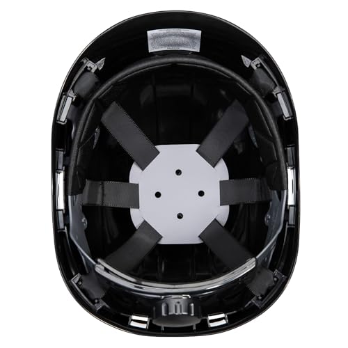 Image of Portwest PS53 Height Endurance PPE Work Hard Hat in Protective Hivis Colors ANSI | Orange, One Size, ANSI /ISEA Z89.1, Adjustable Chin Strap, Head Protection, 6 Point Textile Harness, Electrical