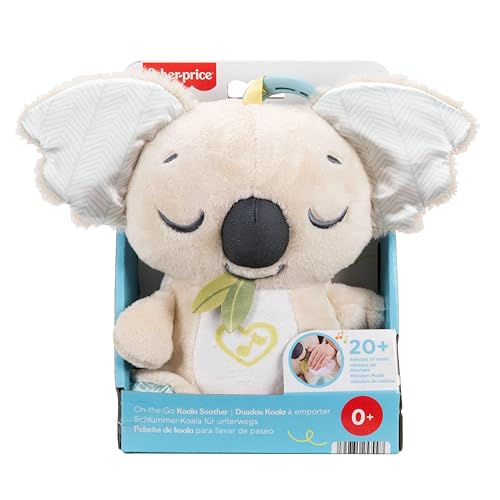 Fisher-Price Baby-Spielzeug für unterwegs Koala-Spieluhr, Plüsch-Spieluhr mit weißem Rauschen und Musik für Neugeborene ab einem Alter von 0 Monaten, JBD65