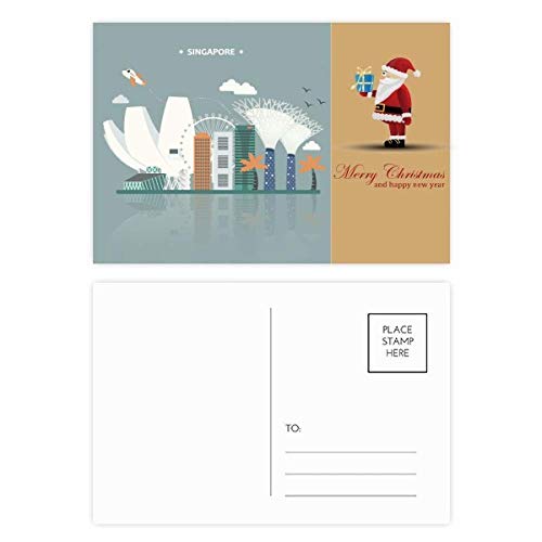 Cartes postales Singapour et Père Noël : trouvez l'originalité en lot de 20