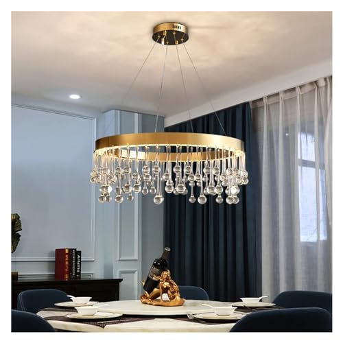 GJGZYY Lámpara Colgante de Techo Redonda Moderna de Cristal LED para Sala de Estar, decoración del hogar, Comedor, Dormitorio, Accesorios de iluminación Brillantes, lámpara Colgante de Techo LED