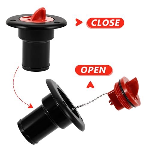 FRCOLOR Boat Gas Tank Lid and Vent Cap, Black Plastic Replacement for Marine Fuel Tanks, Sturdy Boat Supplies Accessory for Yachts, Rvs, and Watercraft Fuel Systems - Thumbnail 3