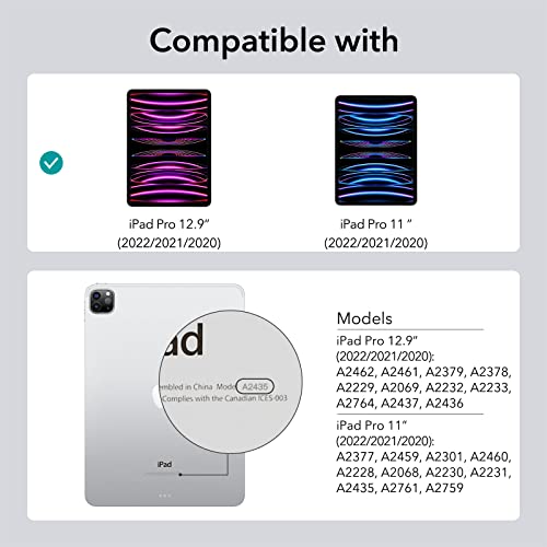 Esr Camera Lens Protector Compatible With Ipad Pro 12.9/11 Inch (2022/2021/2020), 9H Tempered-Glass Protection, Scratch Resistant, Hd Clarity, 3D Full Coverage, 2 Pack #TOP1