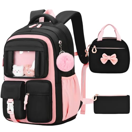 kistou Girls Backpack Kids Backpack for Girls Kawaii Ita Kids School Bookbag for Teen Elementary Middle School