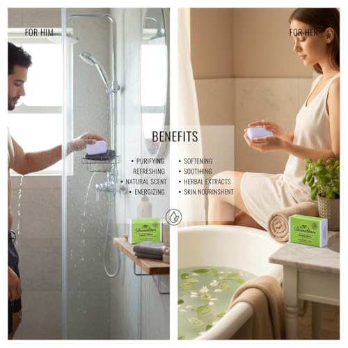 Image of Devotion | SWEET BASIL Natural Bath Soap | Pack of 6 | 75g Each | Gentle & Refreshing | For All Skin Types