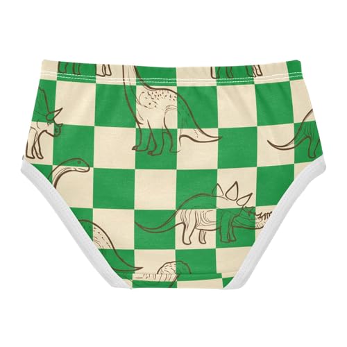 Checkerboard Green Squares Toddler Girls Underwear 2t Cotton Girl Panties Cute Fun Print Undies Kids Briefs2