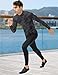 SPVISE Black Long Sleeve Compression Shirt Mens Sports Compression Tops Cool Dry Workout Running Undershirts Summer T-Shirts