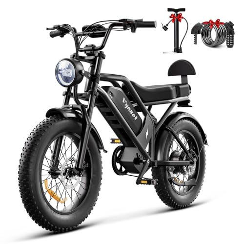 HAPPYRUN 1500W Electric Bike for Adults 48V 18Ah Removable Battery 20 Fat Tire E-Bike 68+ Miles Range 7-Speed Transmission All-Terrain Mountain Ebike for Men & Women (Orange-red)