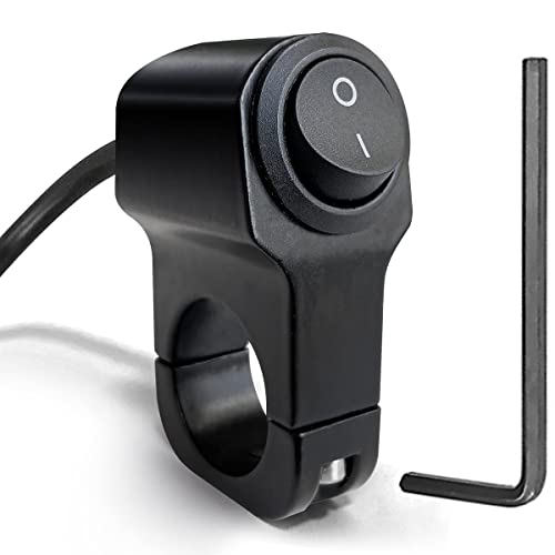 Greluma 1 pièce Interrupteur de guidon de moto 22 mm (7/8