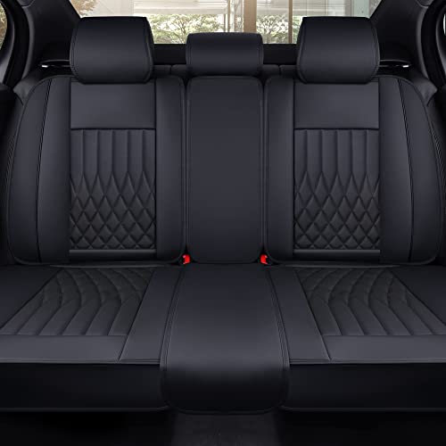 Image of Aierxuan Seat Covers for Toyota Camry, Honda Civic (Black, Rear)