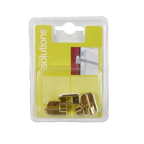 CINTACOR | Soporte adhesivo para Portavisillos Extensibles, Ganchos Barras de Cortina sin Taladrar. Accesorio para instalar tus cortinas sin hacer agujeros | 4 piezas | Dorado
