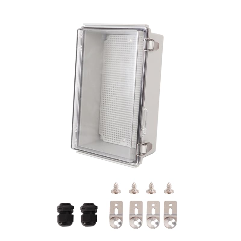 Vangoshell Waterproof Junction Box IP67, Clear Cover ABS Plastic Electrical Enclosure 260x160x100mm (10.24"x6.30"x3.94") – for Outdoor/Indoor DIY Projects