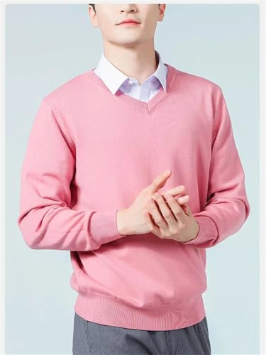 Classic Pullovers V-Neck Men Autumn Winter Cashmere Blend Warm Jumper Business Classics Knit Top3