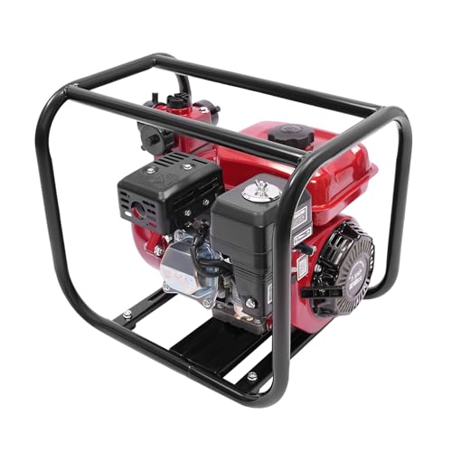 2inch Gas Powered Water Pump,7.5 HP 4 Stroke Gasoline Engine Water Pump Water Transfer Pump Garden Farm Irrigation Petrol Pump,Portable High Pressure with 24.6ft Hose for Irrigation Pool