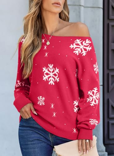 Image of EVALESS Casual Crewneck Sweaters for Women Fall Winter 2026 Lightweight Long Batwing Sleeve Pullover Sweaters Tops Clothes