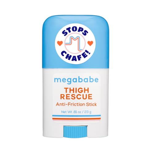 Megababe Thigh Rescue Anti-Chafe Stick Mini | Travel size, great for on-the-go | Vacation and Hot...