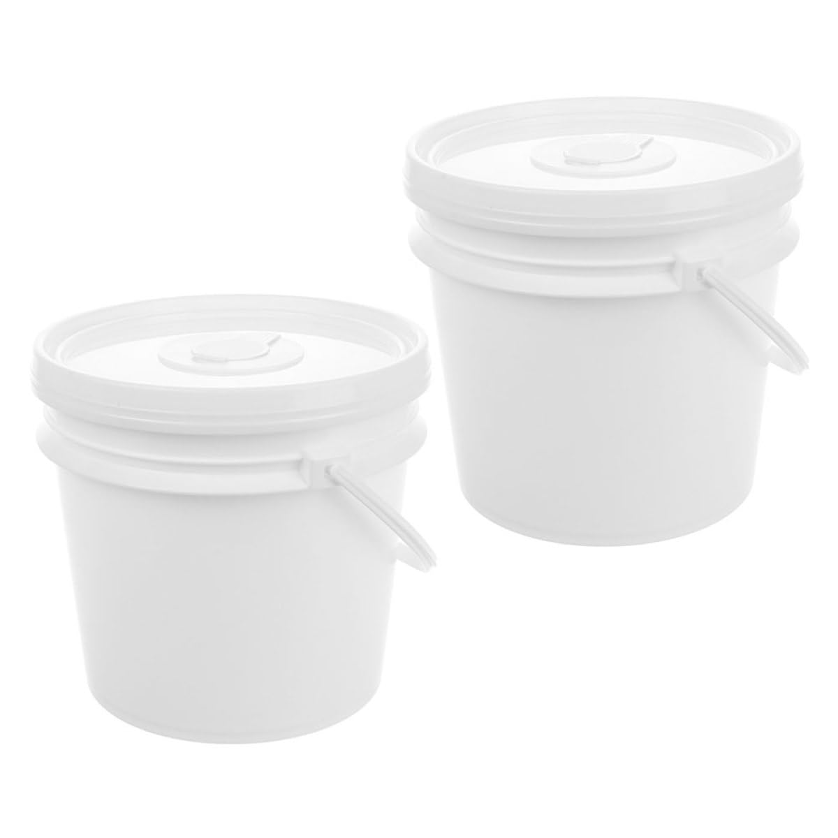 Yardwe Seaux à Lingettes avec Couvercle, Grosse Capacité Lot de 2 Matériel Sûr en Plastique Blanc pour Rangement Lingettes Humides Bébé Voiture et Salle de Bain