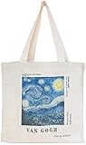 GRHOSE Canvas Tote Bag Aesthetic Tote Bag with Zipper Interior Pocket Shoulder Tote Bags for Women Shopping