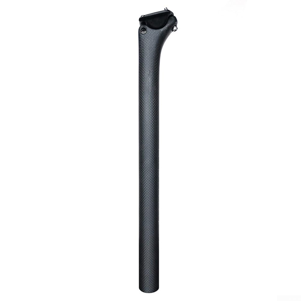 Tija de sillín ligera de fibra de carbono de 180 g, compatible con bicicletas de montaña y carretera 27 2/30 8/31 6 mm, tamaños 350/400 mm de longitud