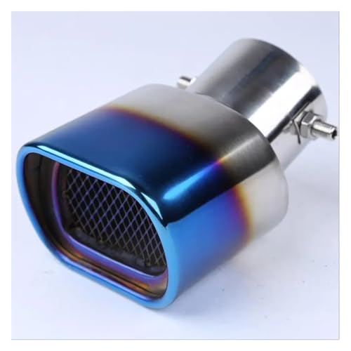 Tubo de Escape Coche Silenciador De Escape Cuadrado Universal Para Coche Tubo Acero Inoxidable Punta Cromada Revestimiento Escape De Garganta Trasera Modificado(4 bend)