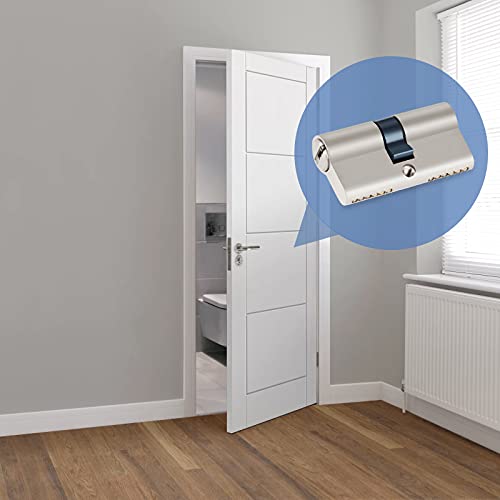 Hengsong Schließzylinder 30/30,Zylinderschloss 30 30,Profil-Zylinder,Metallsilber-Knaufzylinder,mit...