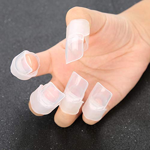 Uxsiya 10Pcs/Set Finger Nail Protector Tips Barrier Protector Gel Nail Tips Forms Acrylic Nail Tips Full Cover Shield Nails for Nail - Image 2