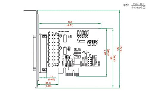 Tarjeta de expansión serie PCI-E UT-782 puertos RS232 para PC industrial 4