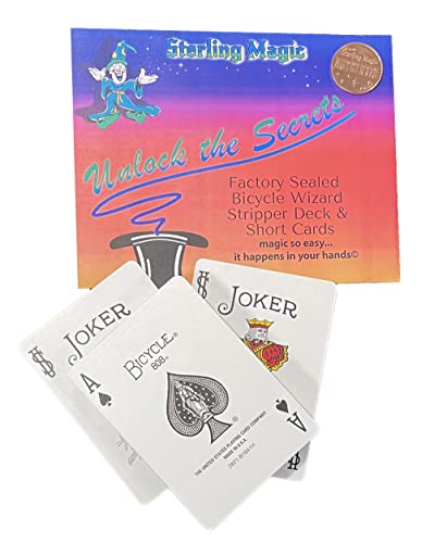 Ted's Sterling Magic Factory Cut and Sealed Bicycle Wizard Taper Deck with Short Trick Cards (Blue)