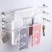 Produktbild AINIYF Badezimmer Regal Aluminium-Rechteck 3 Tier extra dick Silver Sand besprühte Wand befestigte Handtuchwärmer Platzsparend (Color : 3 Towel Rails, Size : 90cm)