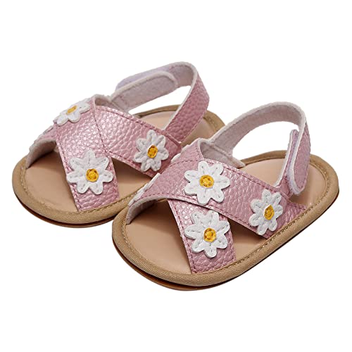 JLGY Zapatos para bebé de 0 a 3 meses, sandalias para niñas, zapatos de verano, zapatos para aprender a caminar, sandalias planas, zapatos abiertos, zapatos transpirables, zapatos infantiles, suela