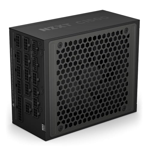 NZXT C1500 Platinum ATX 3.1 | Alimentation de Jeu PC entièrement modulaire à Faible Bruit | 1500 W | 80 Plus Platinum | Double connecteurs 12 V-2 x 6 | Mode zéro Ventilateur | Condensateurs 100%