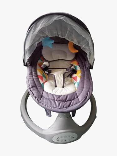 Cadeirinha de Descanso Relaxante Musical Com Display Touch e Bluetooth Motion - Cinza - Com Controle