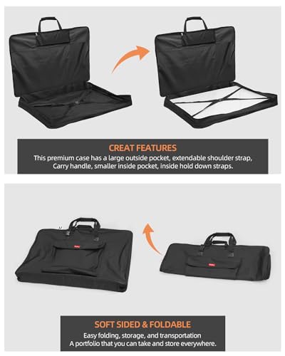 Nicpro MG072 Large Art Portfolio Bag 35 X 43 Inches Waterproof Nylon Artist Storage Case thumb #2