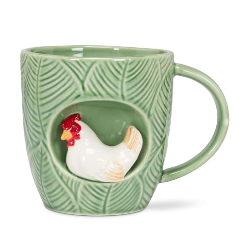 Abbott Collection Alcove Leafy Mug with Chicken