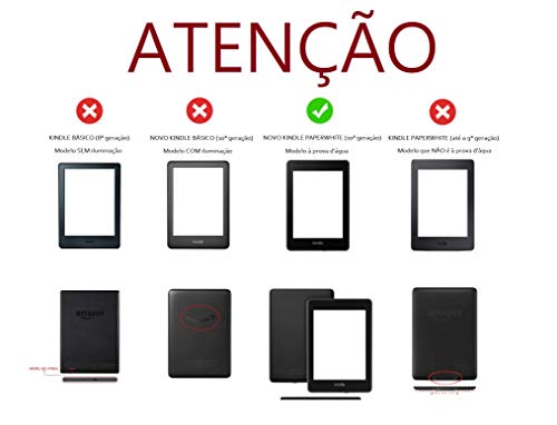 Capa Kindle Paperwhite 10ª geração à prova d'água - Função Liga/Desliga - Fechamento magnético - Co