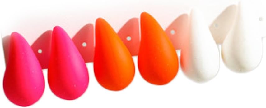 3Pairs/Set Multicolor Neon Teardrop Earrings for Women Waterdrop Chunky Dupes Hoop Earrings Statement Jewelry image 2