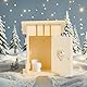 Wichtel Toilettenhäuschen aus Holz,Miniatur Toilettenhäuschen Miniatur WC Toilettenhaus Toilettensitz Deko Wichtelhaus Holz Wichtel Zubehör Weihnachten