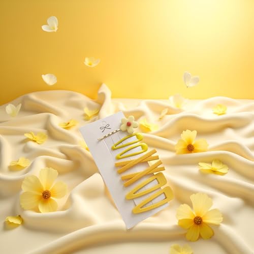 7 Pcs Yellow Sweet Flower Women Girl Barrette Bobby Pin Hairpin miniatura 4