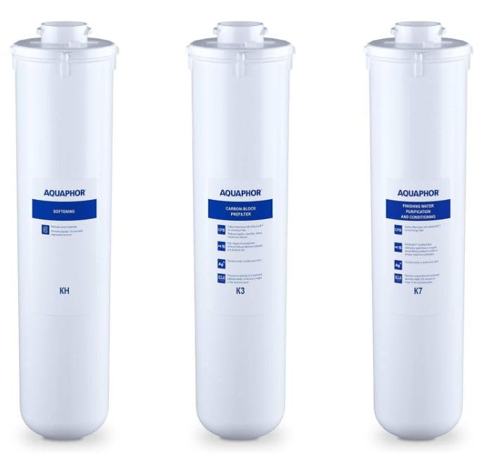 Aquaphor Ersatzkartuschen Set K3-KH-K7 (für Aquaphor Crystal H Wasserfilter (CRISTAL H), für hartes Wasser