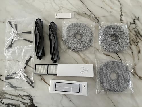 Accessories for Dreame L10s Pro Ultra, L10 Prime L10s Pro Gen 2 L10s Plus Wiping Pads X6 ; Filters X4 ; Main Brushes X2 ;Side Brushes X4 Spare Parts