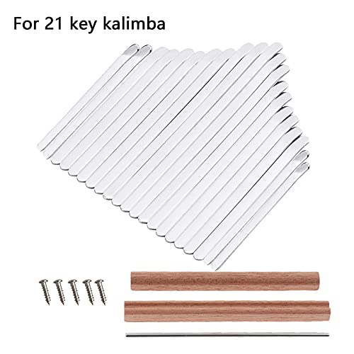 Treelf Kalimba 21 Keys Replacement Kit Thumb Piano Diy Accessories Set (21 Keys) #TOP1