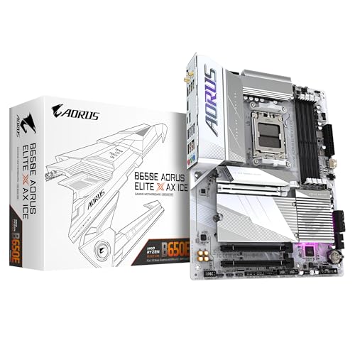 Gigabyte B650E AORUS Elite X AX ICE WiFi Motherboard (AM5/4xDDR5/HDMI/M.2/USB 3.2) by GIGABYTE - Used condition - US$336.65