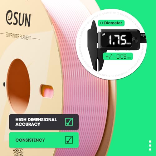 Image of eSUN Matte PLA Filament 1.75mm, 3D Printing PLA Filament 1.75mm Dimensional Accuracy + /- 0.03mm, 1kg Carboard Spool (2.2lbs) for Most FDM 3D Printers, Almond Yellow