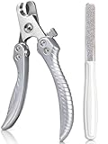 Dog Nail Clippers for Large Dogs, Heavy Duty Dog Nail Cutter, Extra Sharp Scissor for Meddium, Large and Extra Large Pets, with Dog Nail File