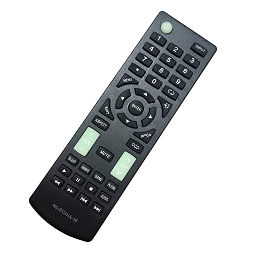 GHUST Substituição de controle remoto NS-RC4NA-16 para Insignia TV NS-19D220NA16 NS-28D220NA16 NS-32