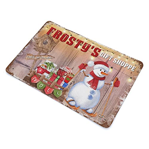 Panneau de Noël rustique en métal rigide pour décoration extérieure - 3