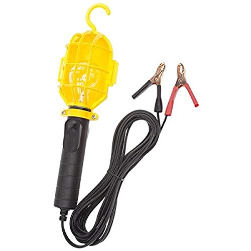 Bayco SL-412 12-Volt Incandescent Work Light with Non Metallic Guard and Battery Clips