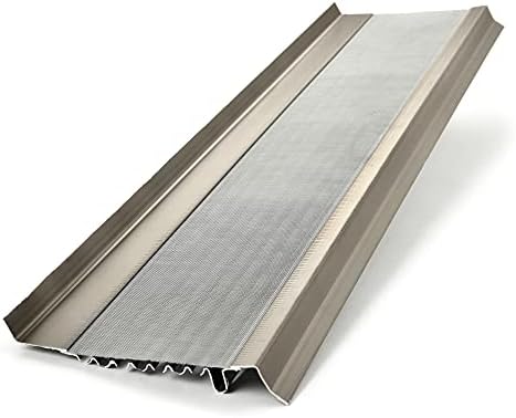 Waterlock Micromesh 5” Gutter Guards Leaf Protection, A Contractor-Grade Gutter Guard from Manufacturer, Domestic Aluminum, Stainless Steel Mesh Gutter Covers 5 Inch (25 Feet, Clay)