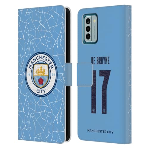 Head Case Designs Officially Licensed Manchester City Man City FC Kevin De Bruyne 2020/21 Players Home Kit Group 1 Leather Book Wallet Case Cover Compatible with Nokia G42